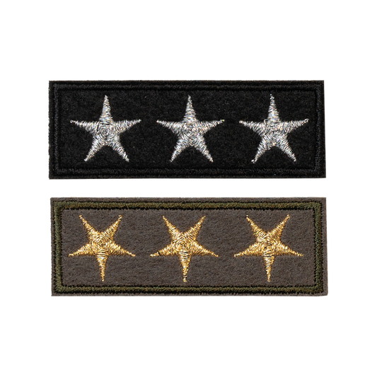 trzy gwiazdy odznaczenie militarne na ubranie łatka naszywka naklejka na plecak termo aplikacja