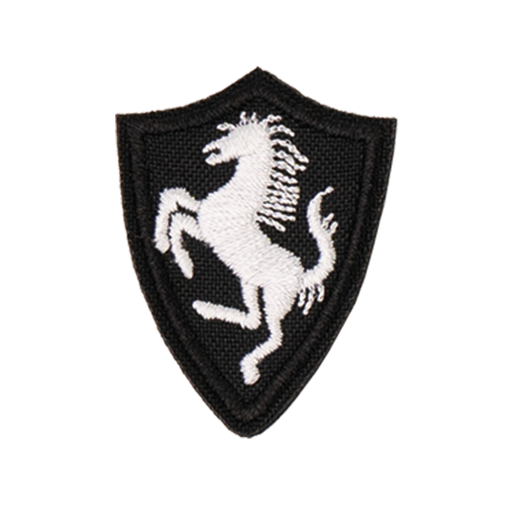herb z koniem czarny biały ferrari naprasowanka termo haft
