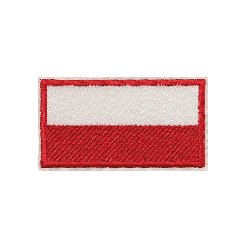 biało czerwona ramka Flaga polski naszywka termo naprasowanka haft aplikacja na plecak mundur ubranie buty