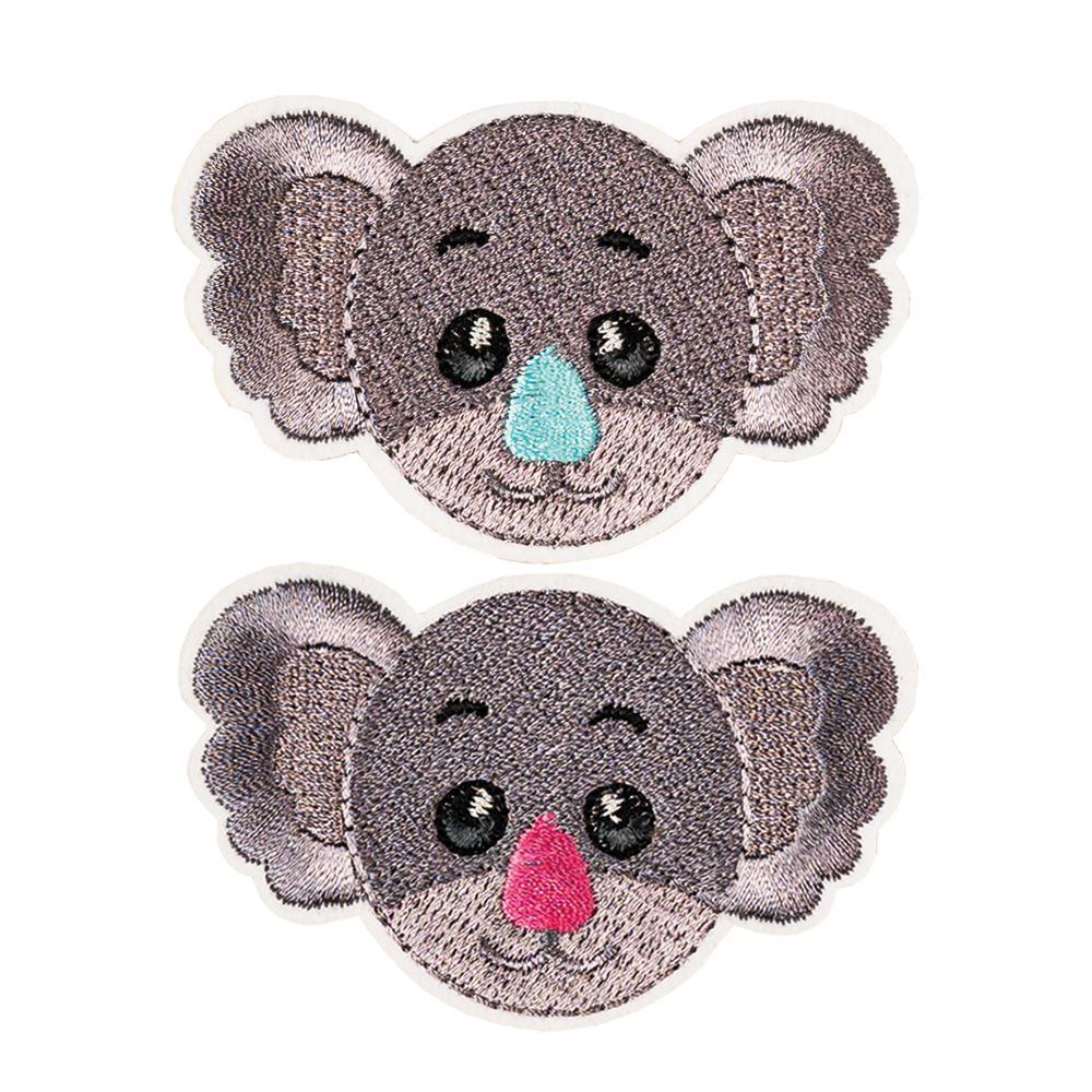 koala kolorowe nosy haft dla dzieci na ubrania termo naszywka naprasowanka