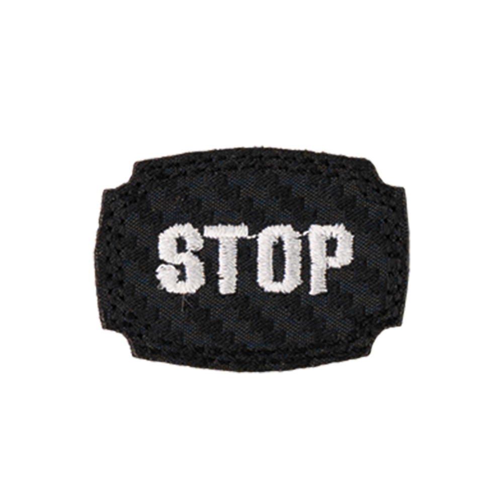 Stop czarne aplikacja hatowana naszywka na ubrania