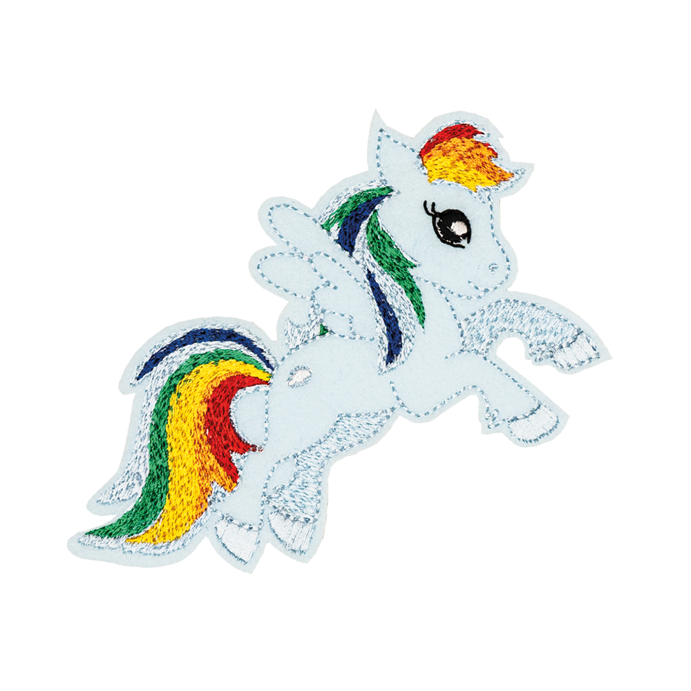 unicorn jednorożec bajka kucyk pony rainbow dash apliacja na ubrania termo naszywka naprasowanka