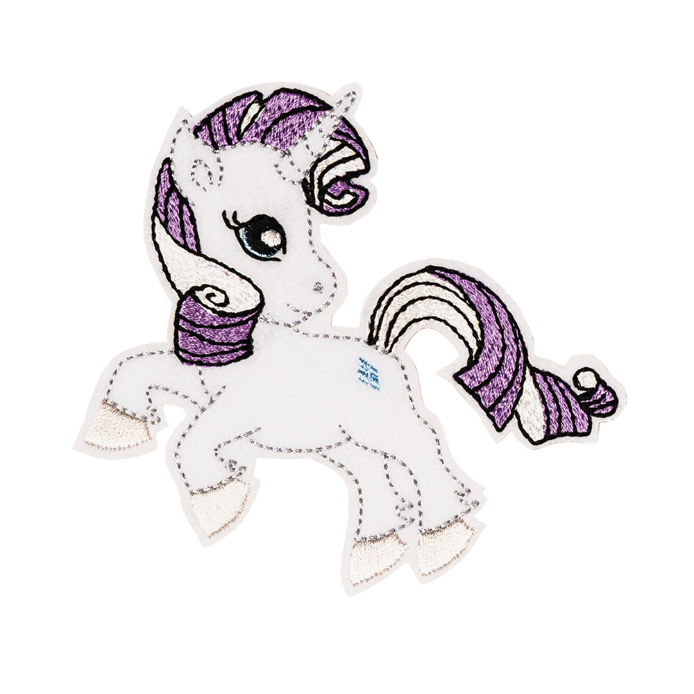 Kucyk Pony bajka Rarity jednorożec dla dzieci naprasowanka haftowana na ubrania termo naszywka aplikacja