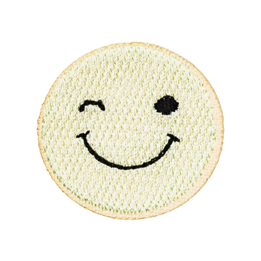 buźka puszczająca oczko naprasowanka emoji termo aplikacja na ubrania naszywka