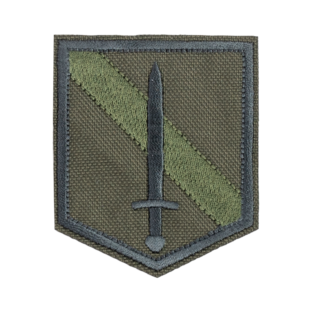 miecz sztylet w herbie khaki naprasowanka naszywka militarna na ubranie plecak