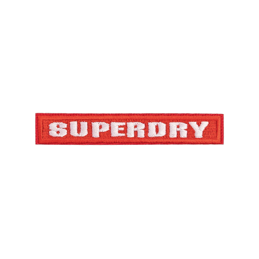 box logo czerwone superdry naszywka naprasowanka termo aplikacja na ubranie