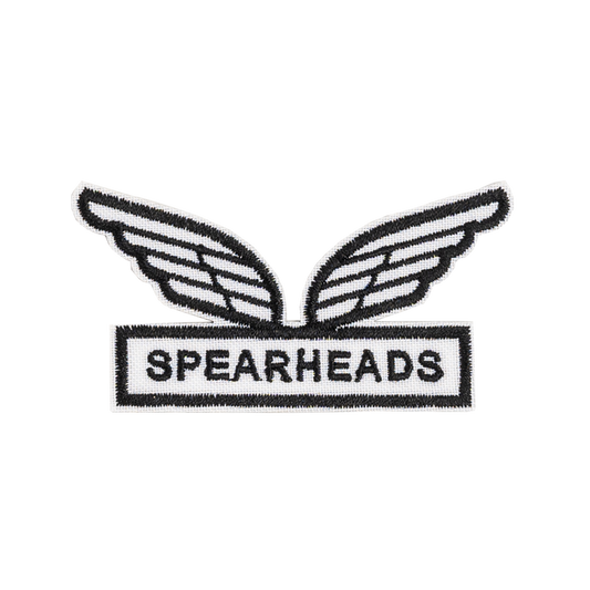 militarna czarno biała skrzydła spearheads grot włóczni aplikacja termo na ubrania naszywka na plecak naprasowanka
