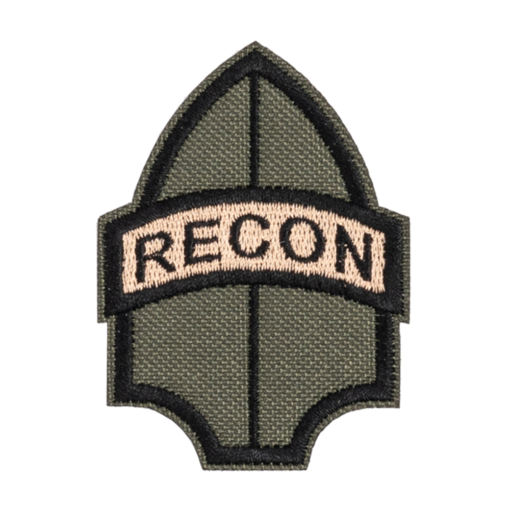 recon zwiad militarna aplikacja termo naprasowanka naszywka na bluzkę plecak kurtkę ubranie