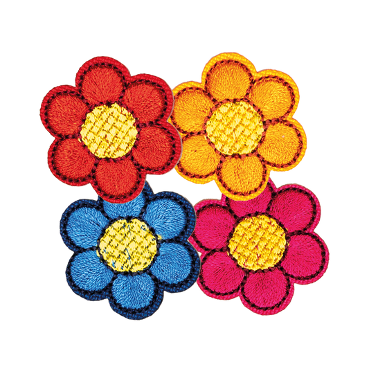 kwiatki kolory kwiatuszki na ubrania naszywka termo naprasowanka haft aplikacja dla dzieci