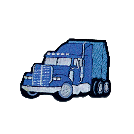 niebieska ciężarówka naprasowanka dla chłopca