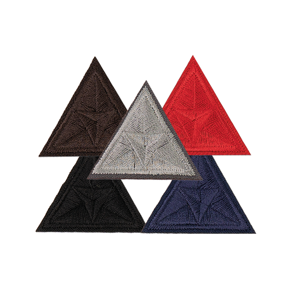 trójkąt czerwony brązowy czarny szary granatowy łatka do ubrań aplikacja termo naszywka naprasowanka na ubranie plecak