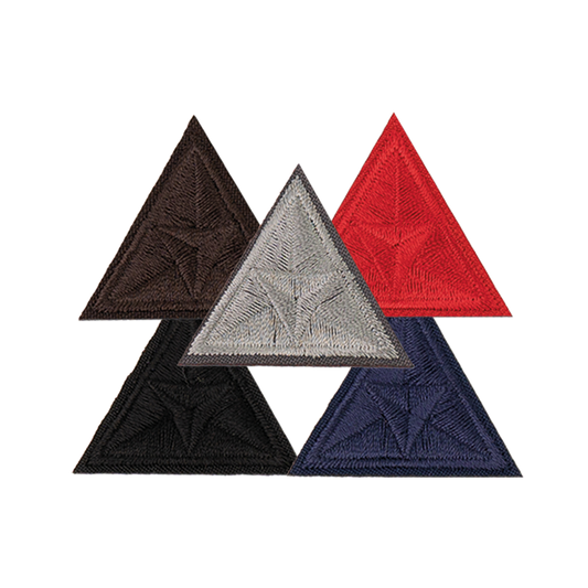 trójkąt czerwony brązowy czarny szary granatowy łatka do ubrań aplikacja termo naszywka naprasowanka na ubranie plecak