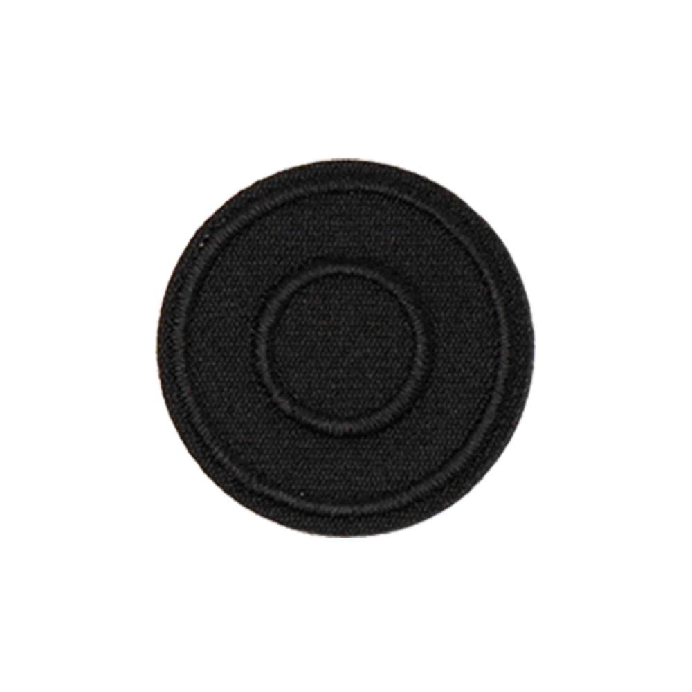 kółko łatka czarna aplikacja termo naprasowanka haftowana na ubranie 