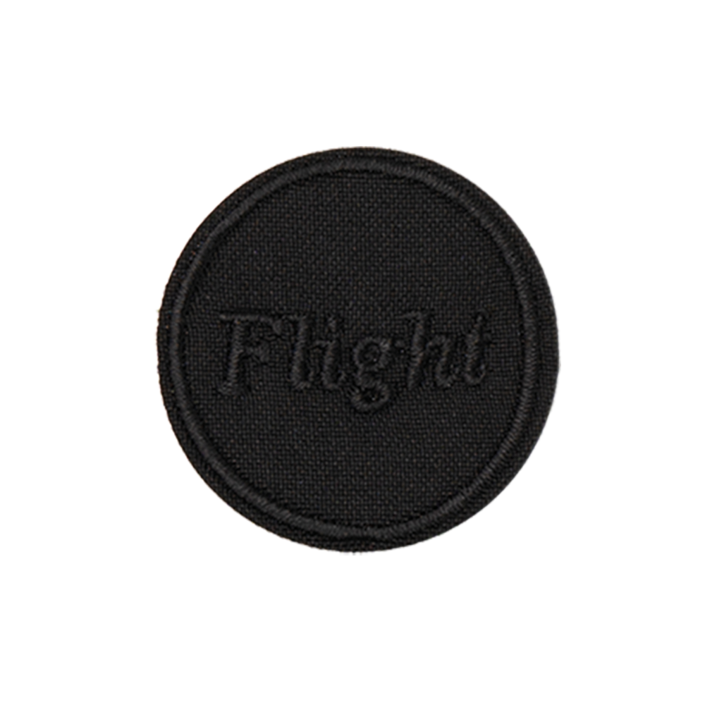 naprasowanka termo naszywka łatka czarna flight w kółku na ubranie plecak