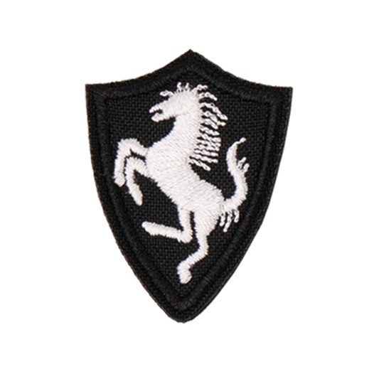 herb z koniem czarny biały ferrari naprasowanka termo haft