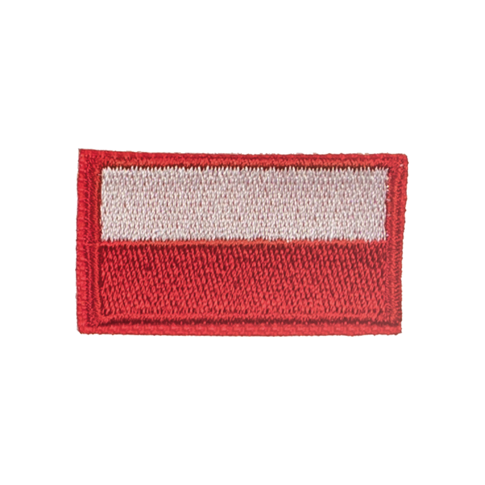 flaga polski czerwona ramka naszywka łatka termo naprasowanka na plecak haft aplikacja na mundur ubranie