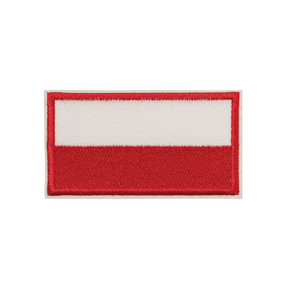 biało czerwona ramka Flaga polski naszywka termo naprasowanka haft aplikacja na plecak mundur ubranie buty 