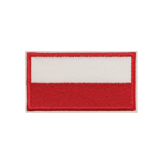 biało czerwona ramka Flaga polski naszywka termo naprasowanka haft aplikacja na plecak mundur ubranie buty 