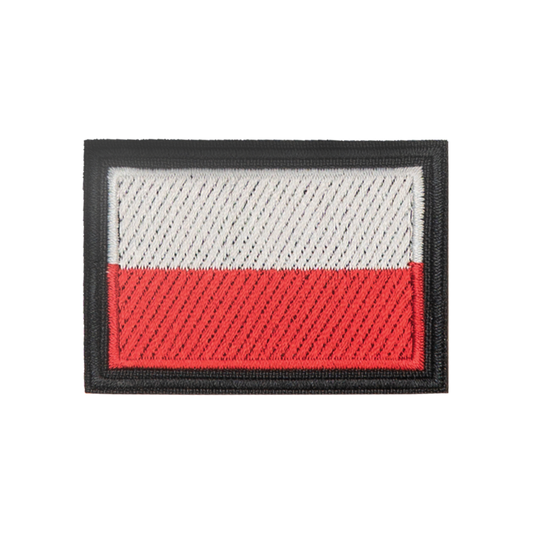 flaga polski czarna ramka naszywka termo naprasowanka na mundur plecak ubranie  haft aplikacja 