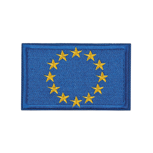 flaga unii europejskiej niebieska z gwiazdami naszywka termo naprasowanka haft aplikacja łatka