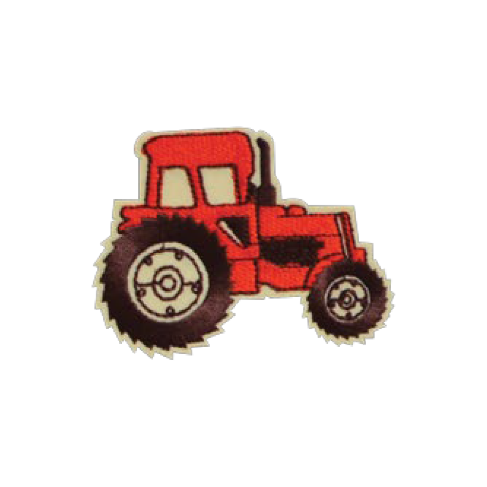 czerwony traktor aplikacja naszywka dla dziecka dla chłopca na ubranie