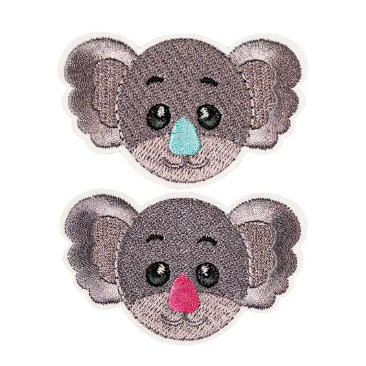koala kolorowe nosy haft dla dzieci na ubrania termo naszywka naprasowanka